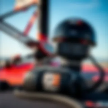 Close-up of wing foil gear showcasing essential equipment