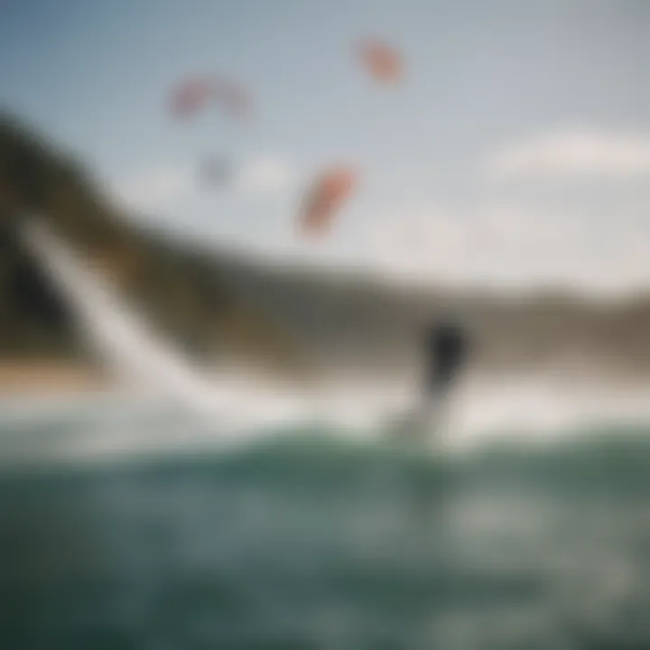 Dynamic kiteboarding action with Airush Kites