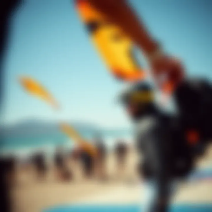 Scenic backdrop of a kiteboarding event featuring the Airush Ultra Team