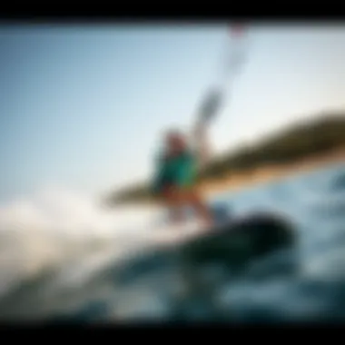 Kiteboarder enjoying a smooth ride with Axis plates