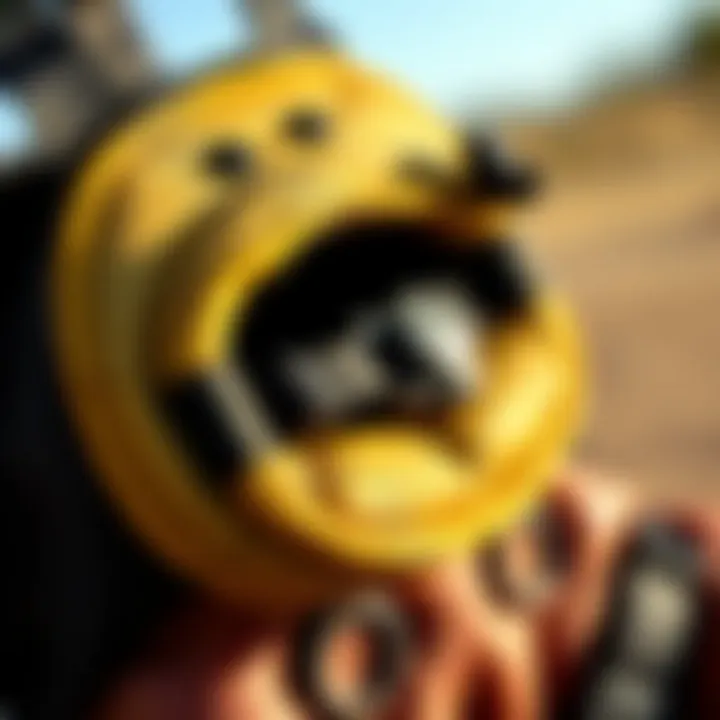 Close-up of a kiteboard harness highlighting its comfort padding and adjustable straps.