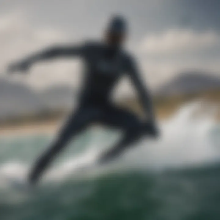 Close-up of advanced materials used in kiteboarding wetsuits.