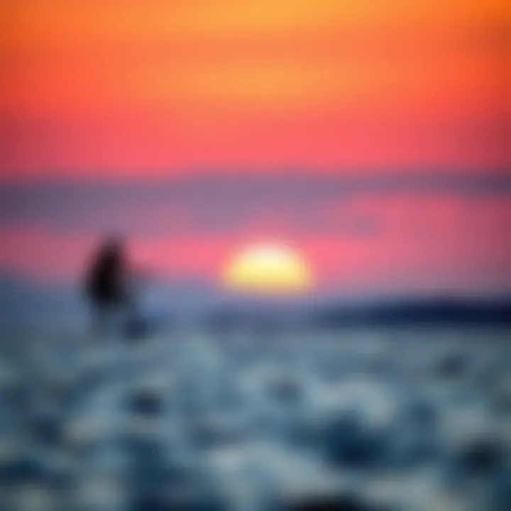 A serene sunset over Boundary Bay, providing a perfect setting for kiteboarding enthusiasts