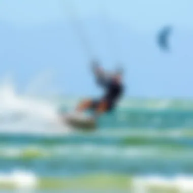 Kiteboarder using Cabrinha Crosswing in diverse conditions