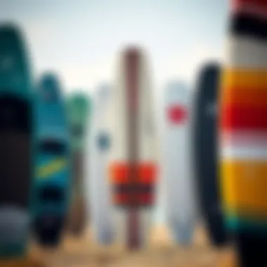 Diverse Models of Cabrinha Kiteboards Diverse range of Cabrinha kiteboard models lined up