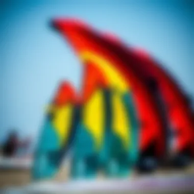 Different sizes of Cabrinha Switchblade kites displayed together