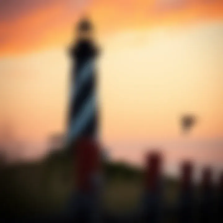 Stunning sunset over Cape Hatteras lighthouse