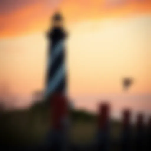 Cape Hatteras Lighthouse at Dusk Stunning sunset over Cape Hatteras lighthouse