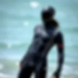 Illustration of a well-fitted wetsuit designed for easy entry