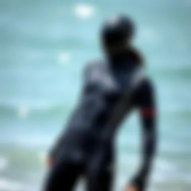 Fitted Wetsuit Design for Effortless Wear Illustration of a well-fitted wetsuit designed for easy entry