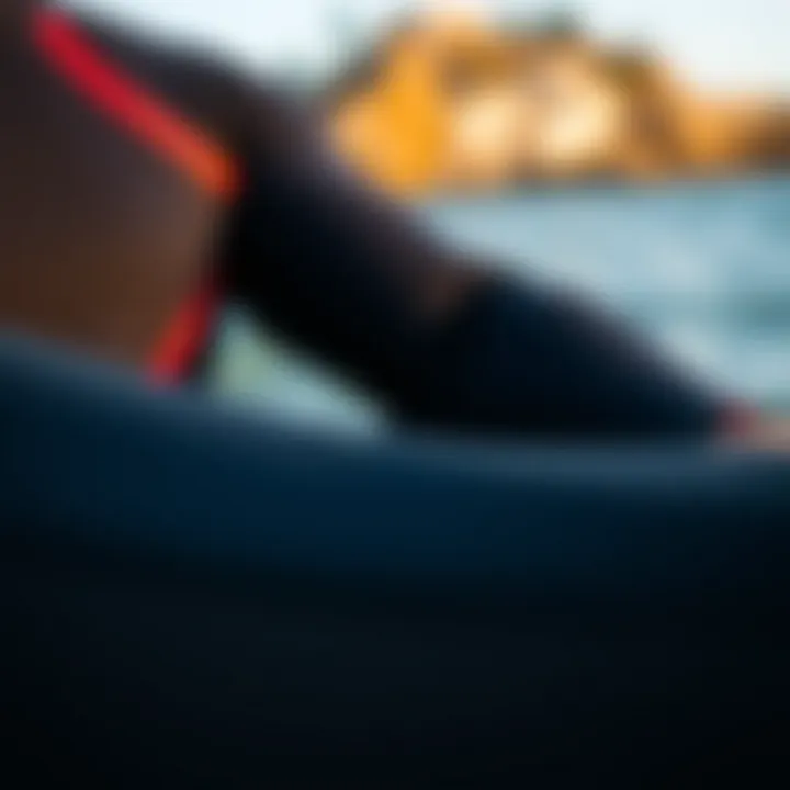 Flexible Wetsuit Material for Comfort Close-up of wetsuit material showcasing flexibility