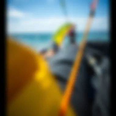 Close-up of durable kite materials