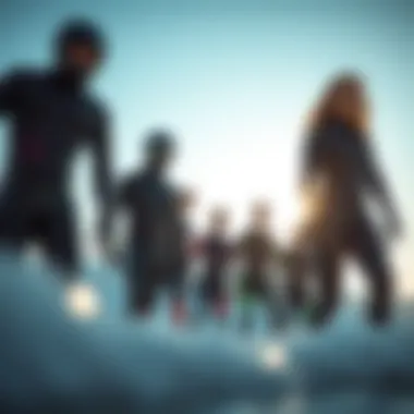 A selection of various wetsuits showcasing different styles and designs suited for kiteboarding.