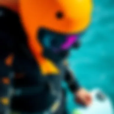 Proper fit of a wet suit on a kiteboarder