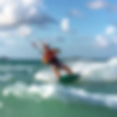 Kiteboarding action at Coconut Bay Beach Club