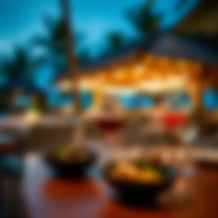 Diverse dining options showcasing gourmet cuisine at the resort