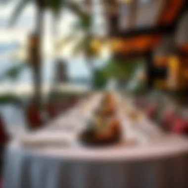 Gourmet dining experience at the resort