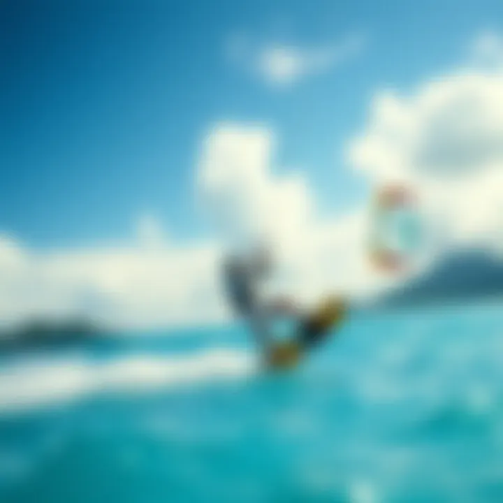 Kiteboarders enjoying perfect wind conditions at Coconut Bay