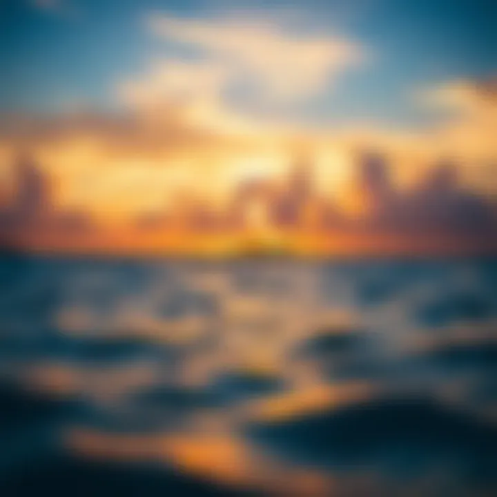 Serene sunset view over the waters of Coconut Bay