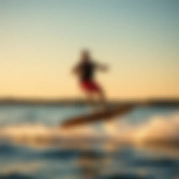 Riding the Fliteboard on Water Enthusiast riding a Fliteboard on the water