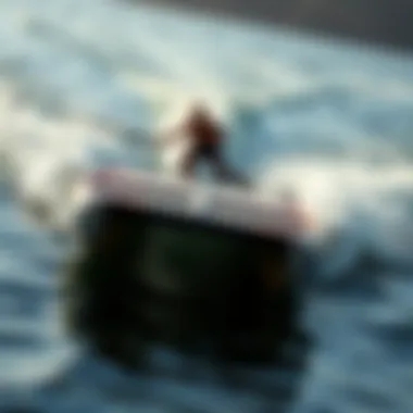 A stunning Cabrinha foil board on water showcasing its sleek design