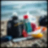 Essential components of a kitesurf repair kit