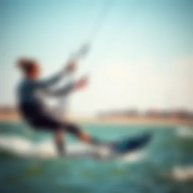 Expert Instruction on Kitesurfing Techniques Instructor demonstrating kitesurfing techniques
