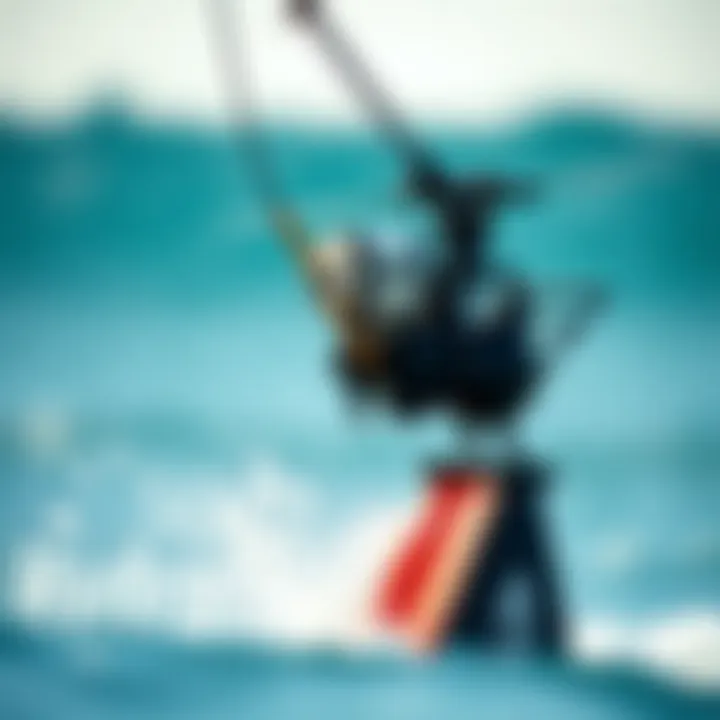 Close-up view of hydrofoil mechanics highlighting its design.