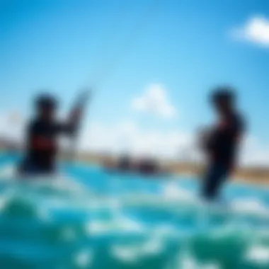 Kitesurfing safety protocols demonstration