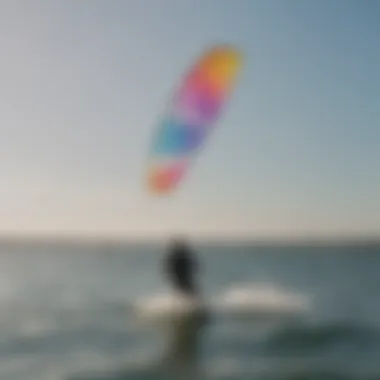 Kiteboarding enthusiasts testing their custom kites on the water