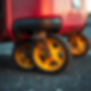 Well-maintained Dakine luggage wheels demonstrating optimal performance