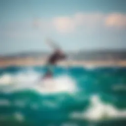 Kiteboarding in action showcasing the dynamics of liquid force