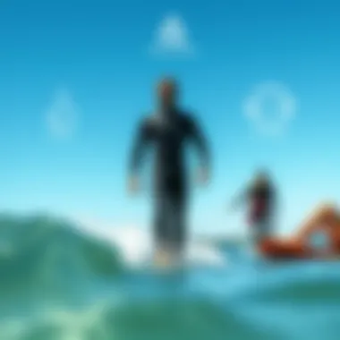 Sustainable Summer Wetsuits Eco-friendly wetsuit options showcased alongside sustainability symbols