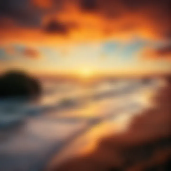 Sunset Serenity: A Panoramic View of El Pescadero Beach Panoramic view of El Pescadero beach during sunset