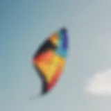 Colorful kite soaring in the sky