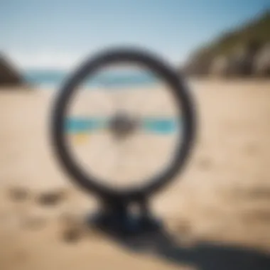 Wind condition indicators at a beach