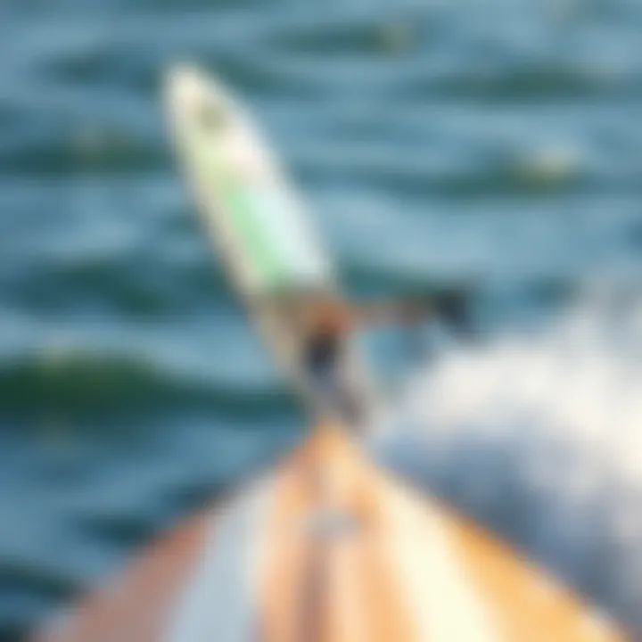 A diagram illustrating the mechanics of powered surf foils and their components.