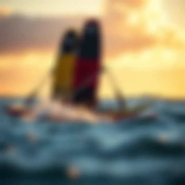 A side-by-side comparison of different Armstrong foilboard models