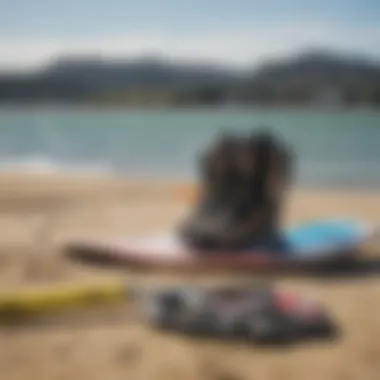 An array of kiteboarding equipment showcasing local preferences.