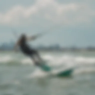 A local kiteboarding community gathered near Clearwater Pier