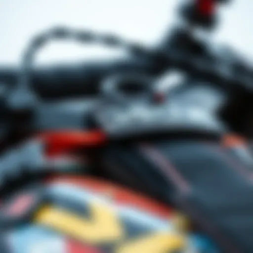 Close-up of the Dakine Vega Harness showcasing its intricate design and stitching