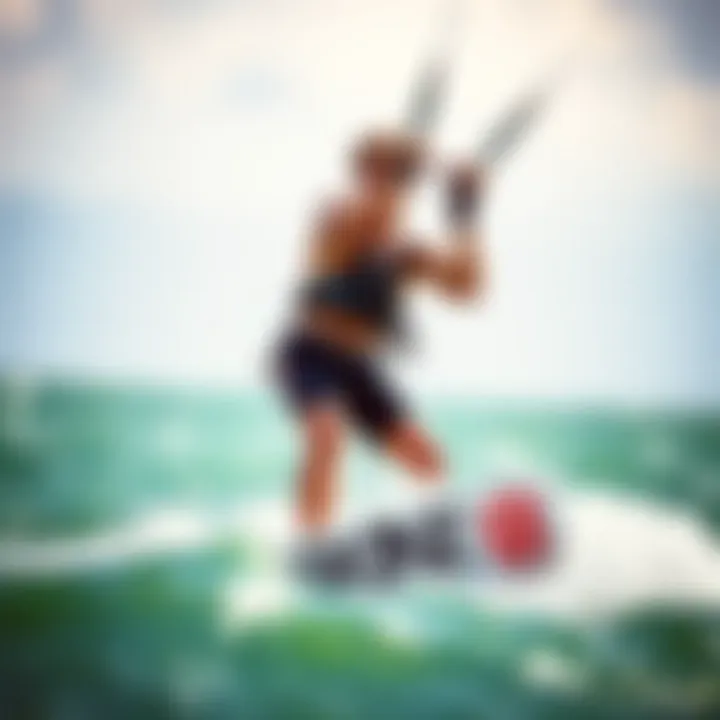 Kiteboarder using the Dakine Vega Harness in action on the water