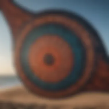 Close-up view of the intricate design patterns on a 10m kite