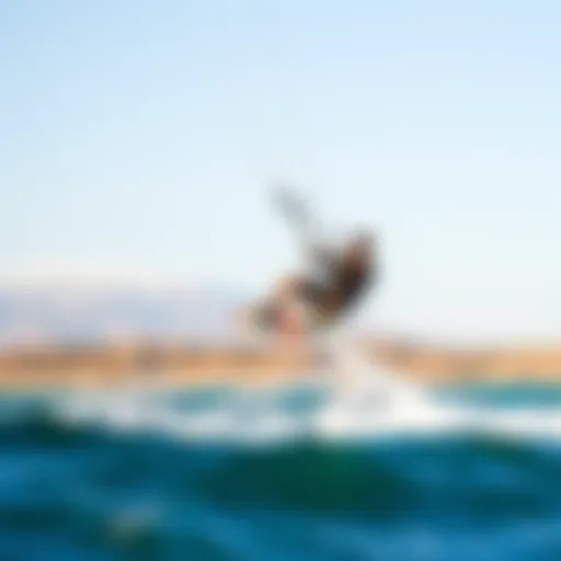 Dynamic chop hop maneuver in kiteboarding