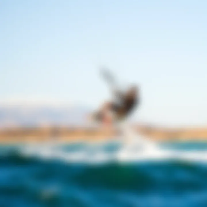 Dynamic chop hop maneuver in kiteboarding