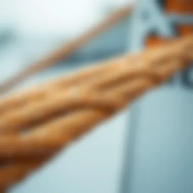 Close-up view of Dyneema line showcasing its texture and strength