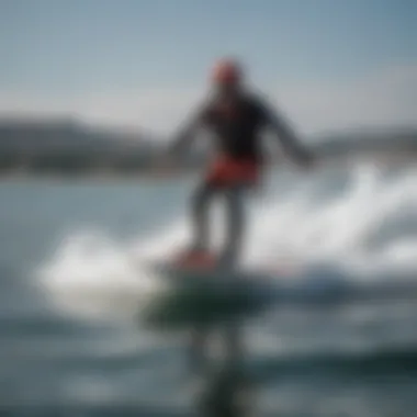 Cutting-edge electric hydrofoil kit in action on the water