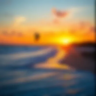 Vibrant sunset view over Floridana Beach