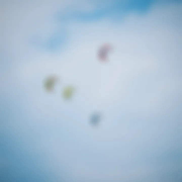 Vibrant Kites in the Sky Over Grand Haven Colorful kites soaring in the sky above Grand Haven
