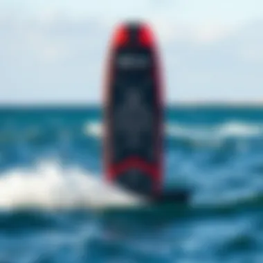 Detailed anatomy diagram of a hydrofoil board